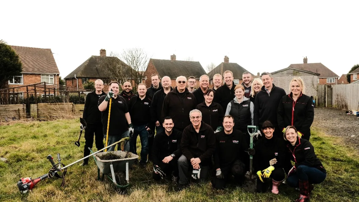 A F Blakemore staff members at a community project.